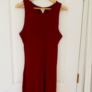 Red Racerback Midi Dress